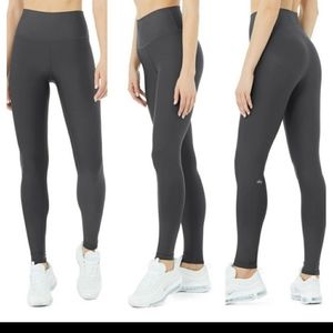 Alo Yoga High-Waist Airbrush Gray Legging small